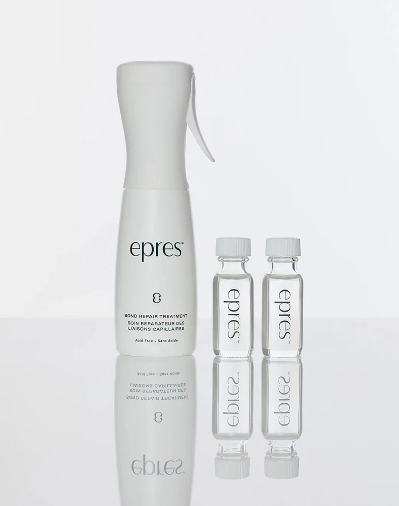 epres Bond Repair Treatment spray bottle with two concentrate vials