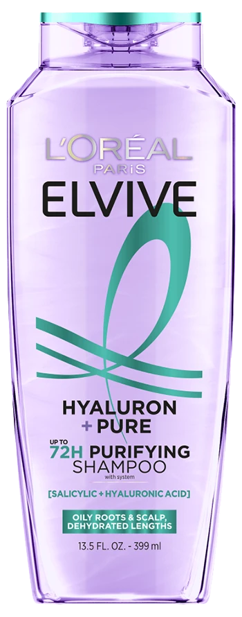 L'Oréal Elvive Hyaluron and Pure purifying shampoo, 13.5 fluid ounces